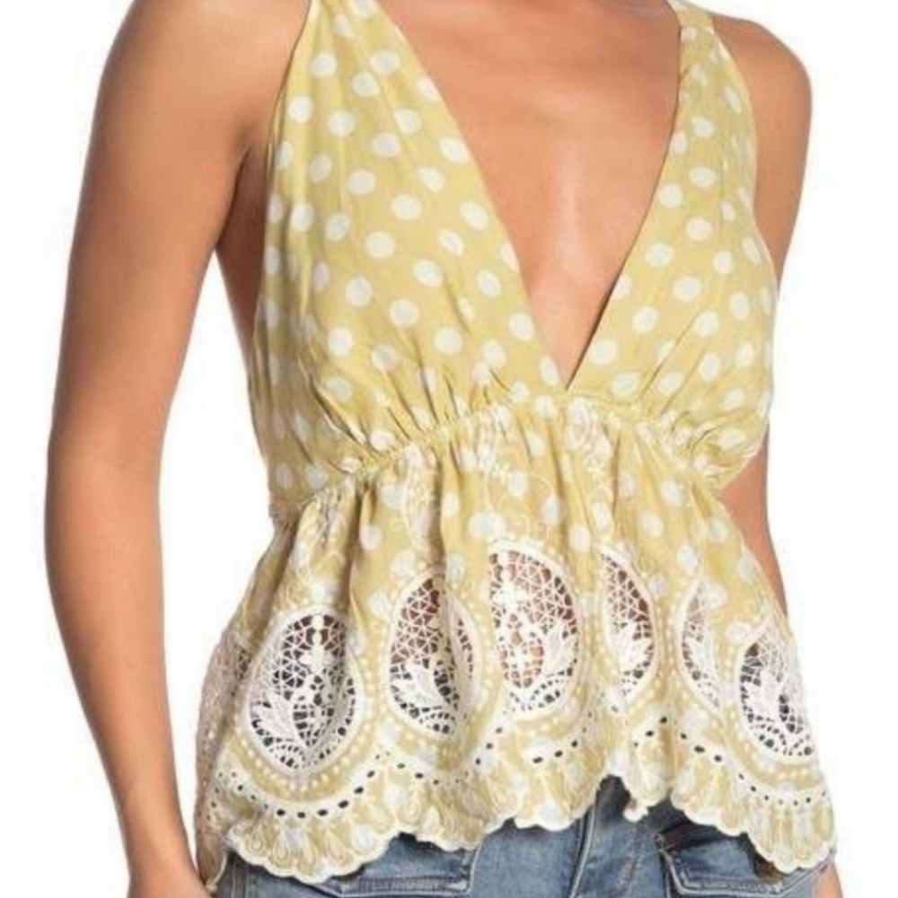 FREE PEOPLE NWT Lunch Date Halter Top BUNDLE of green and black